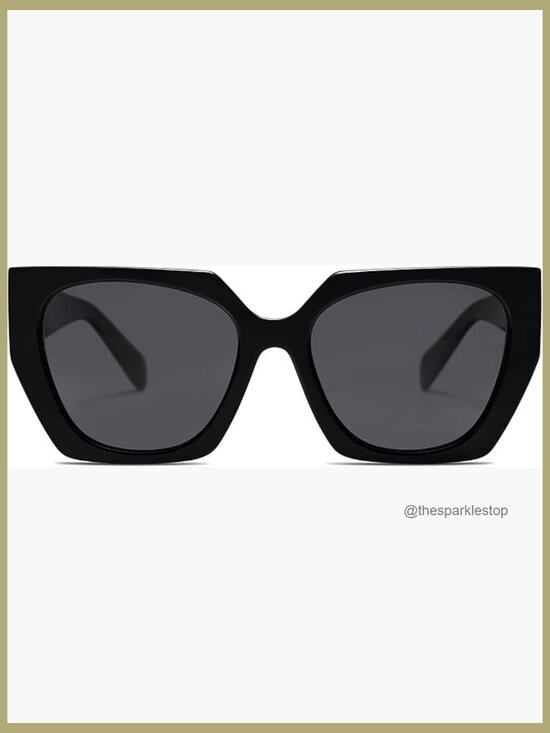 Large Oversized Polarized Sunglasses, Square Cateye Style, UV400 Protection main image 7